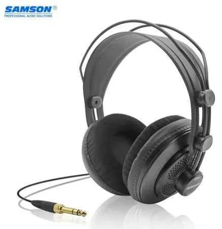 Fones de ouvido Original Samson SR850 Monitoramento Headset Velour Earcup Semi-Aberto Monitor Fone de Ouvido para Gravação de Estúdio Karaoke Jogo J240123