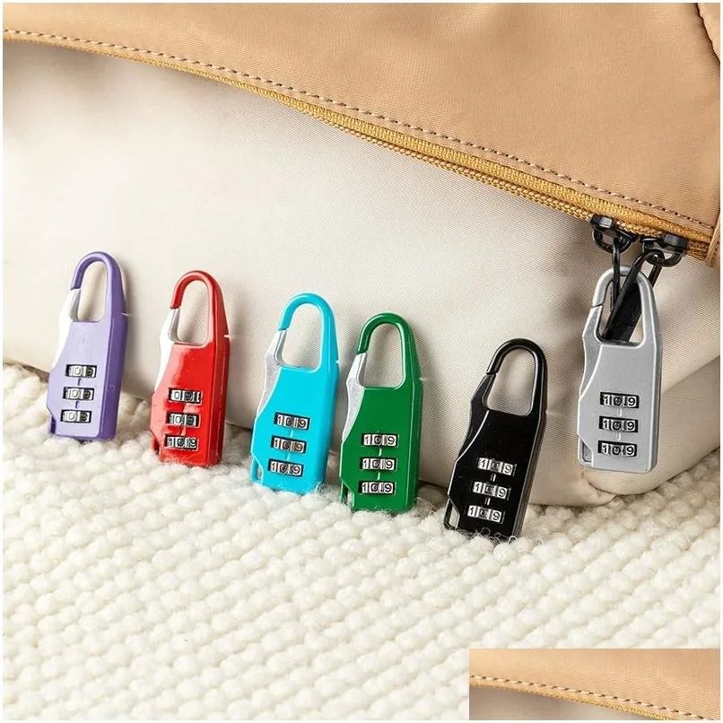 Serrures de porte Mini Cadran Chiffre Verrouillage Numéro Code Mot de passe Combinaison Cadenas Sécurité Voyage Coffre-fort Lockpadlock Lage Drop Livraison Accueil GA Dhgnc