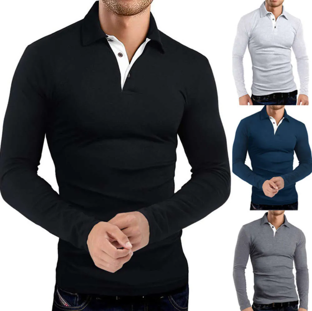 Polo à manches longues pour hommes, T-shirt à revers, avec impression numérique, vêtements de golf, 355, nouvelle collection