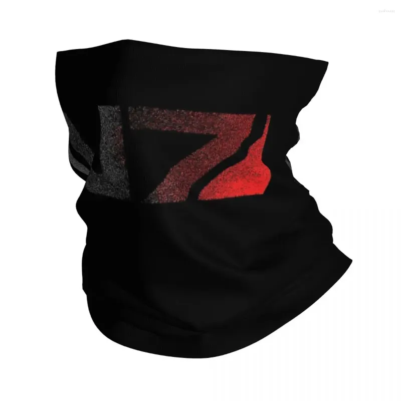 Szaliki Mass Effect N7 Bandana Neck Gaiter Drukowana miłośnik gier wideo Balaclavas maska ​​maska ​​szalik wielokrotnie użyte