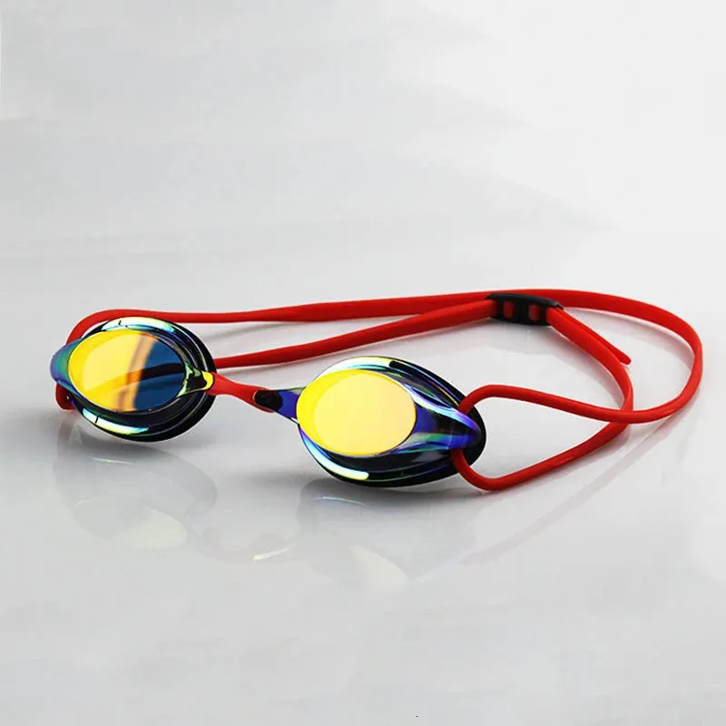 Professionelle Wettkampf-Schwimmbrille, beschichtet, beschlagfrei, wasserdicht, UV-Schutz, Silikagel-Tauchbrille, Rennbrille 240123