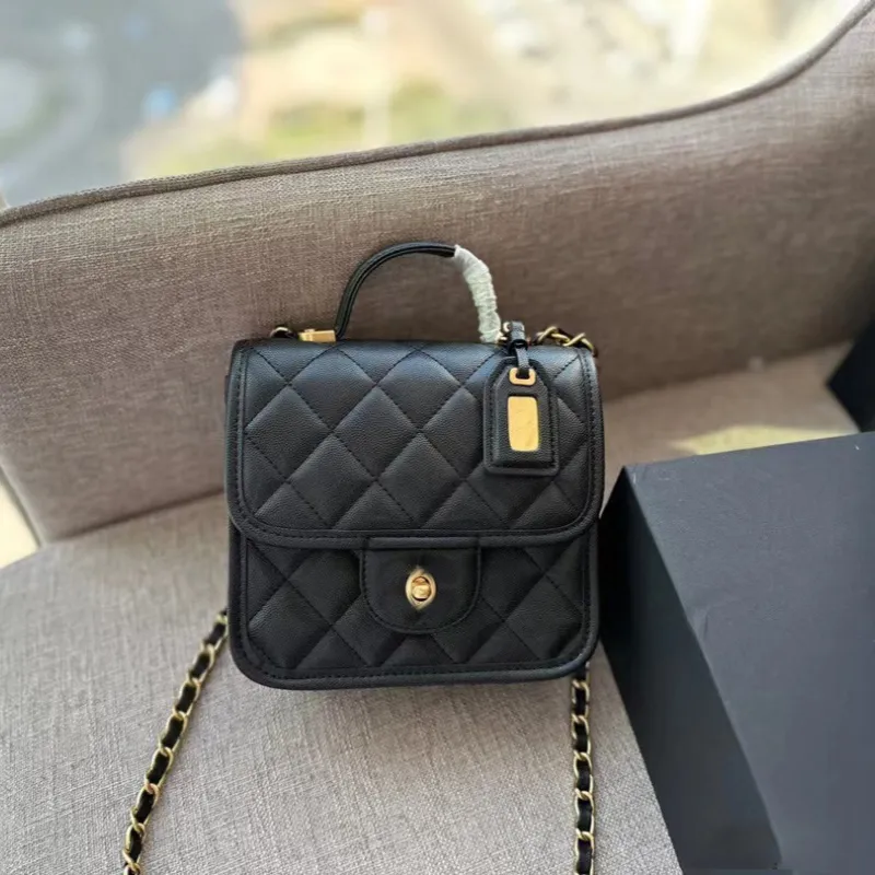 Bolsa mensageiro de couro genuíno de alta qualidade Bolsa de designer de luxo com aba de mão Bolsa de ombro clássica de corpo cruzado Bolsa de festa de moda com detalhes de hardware perfeitos