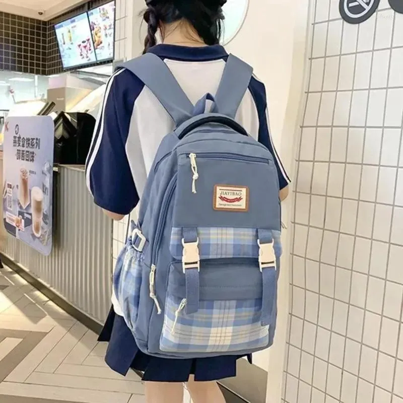 School Bags Cute Women Backpack Waterproof Multi-Pocket Nylon Bagpacks For Student Female Girls Kawaii Laptop Book Pack Mochilas