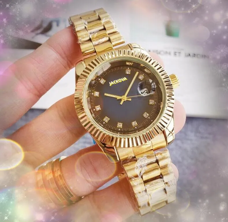 Роскошные мужские автоматические кварцевые часы 41 мм, полностью из нержавеющей стали, светящиеся водонепроницаемые часы с сверлильными шкалами, элегантные модные наручные часы для бизнеса и отдыха