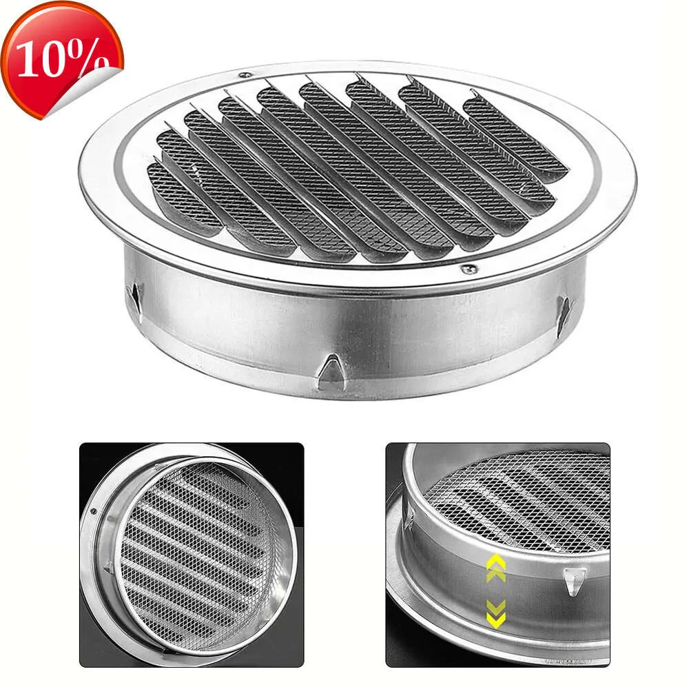 Nouveau couvercle de grille d'aération en acier inoxydable, mur d'échappement, plafond, conduit d'aération, couvercle de Grille d'aération, capuchon d'aération de sortie