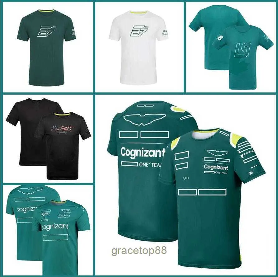 Nouveaux T-shirts pour hommes et femmes Formula One F1 Polo Vêtements Top Périphérique Team Racing Costume à manches courtes Cyclisme Courir Séchage rapide Qf5n