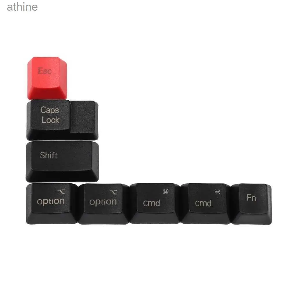 Claviers Claviers YMDK 8 touches épais PBT noir rouge Mac Keycap profil OEM pour clavier mécanique MX Dolch Keyset noir rouge clavier mixte YQ240123