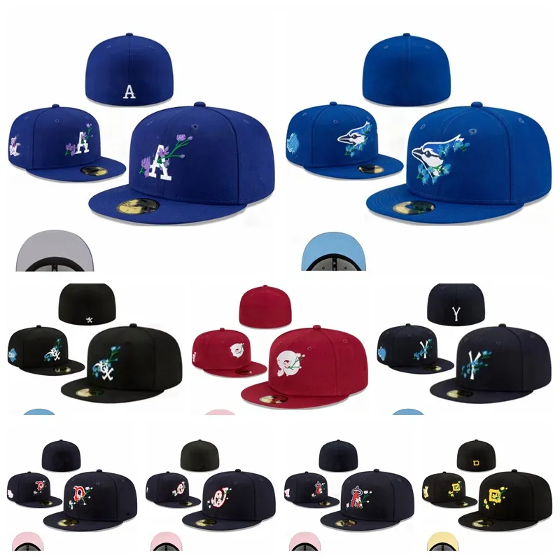 2024 Hotmonterade hattstorlekar passar baseball M LB Fotboll Snapbacks Designer Flat Hat Aktiv justerbar broderi Bomullsmask Caps All Team