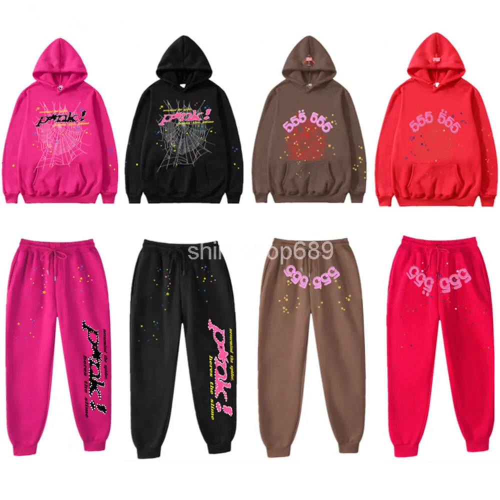 Designer-Trainingsanzug für Herren, Luxus-Sweatshirt für Herren, Spider 555, modischer Trainingsanzug für Herren, Sp5der Young Thug 555555, Pullover, rosa Trainingsanzug für Herren, Designer-Trainingsanzug für Damen