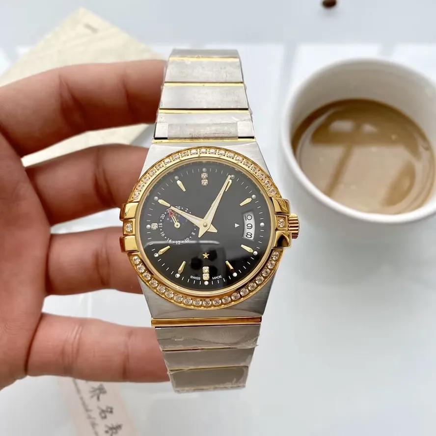 Boutique Men Watch med förstklassig minimalistisk och högkvalitativ 42mm klocka, 12 mm tjock 316L rostfritt stålrem, automatisk mekanisk rörelse