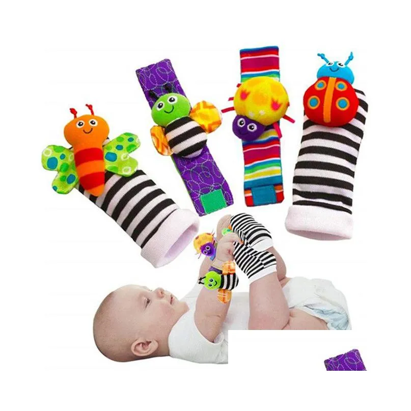 أفلام تلفزيون لعبة Plush Toy Toys Animals Baby Sock Cook Socks Sozzy Wrist Wrist Foot Foot Footer Babys Lamaze 4pcs/Set Drop Droplive Toys G Dhbbm