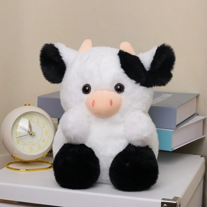 Cow Stuffed Animals 20cm Soft Cuddly Cow Dolls Sitting Cow Plush Toys Kids Birthday Party Gifts