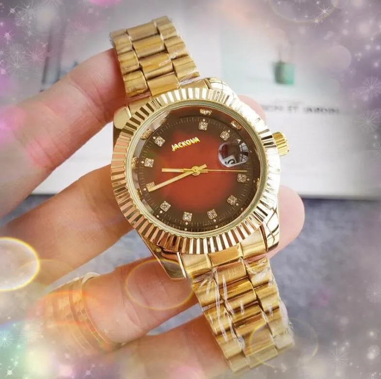 Montres de luxe à mouvement à quartz automatique pour hommes 41MM entièrement en acier inoxydable lumineux étanche échelle de forage horloge élégante et à la mode montres-bracelets classiques cadeaux