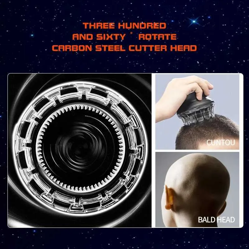 Hårklippare professionell till och med klippa roterande hårklipper UFO Electric för män tvättbar laddningsbar hårmaskin hem frisyr kit yq240122