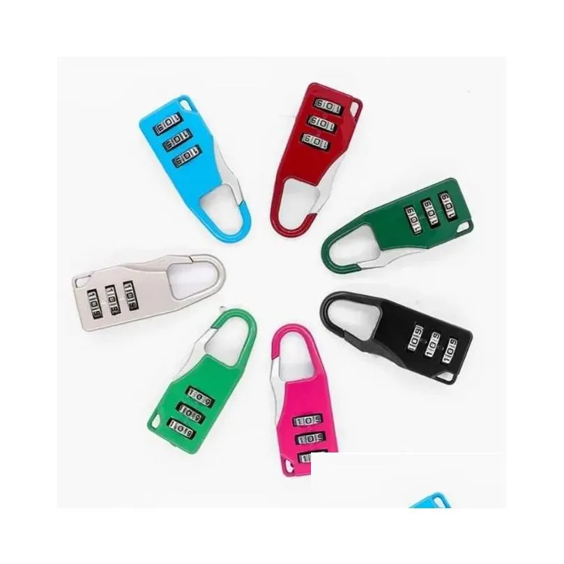 Door Locks Mini Dial Digit Lock Number Code Password Combination Padlock Security Travel Safe Lage Two Shapes Drop Delivery Home Gar Dhwq7