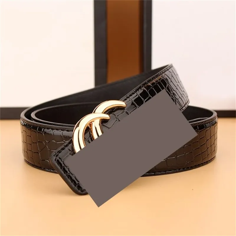 Mode damesriemen casual heren designer riem metaal dier patroon gesp leer cintura klassieke letter taillebanden feestcadeau balck bruin luxe riemen fa15