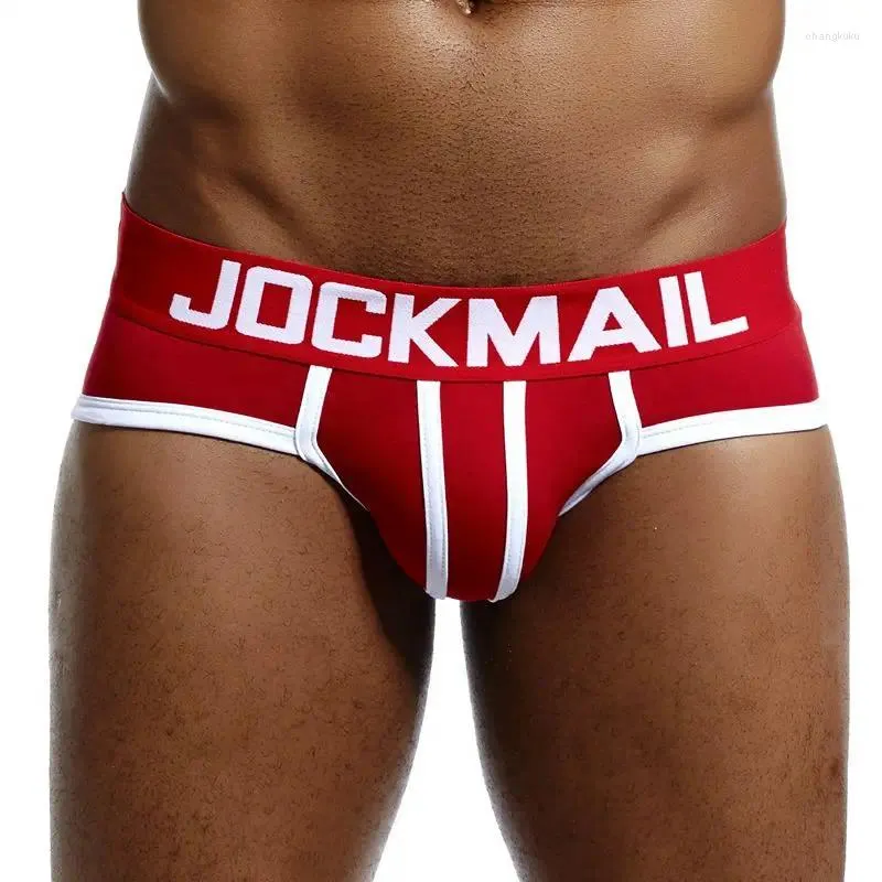 Mutande JOCKMAIL Marca Uomo Intimo Slip in cotone Sexy U Convesso Calzoncillos Hombre Sottovesti Cueca Gay Mens Bikini Mutandine e boxer