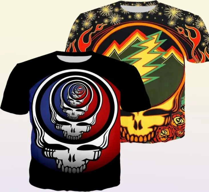 3D Printed Grateful Dead Blues T Shirt dla mężczyzn Kobiety Letnie koszulki z krótkim rękawem Tops Unisex Streetwear Tshirt 2206238822778