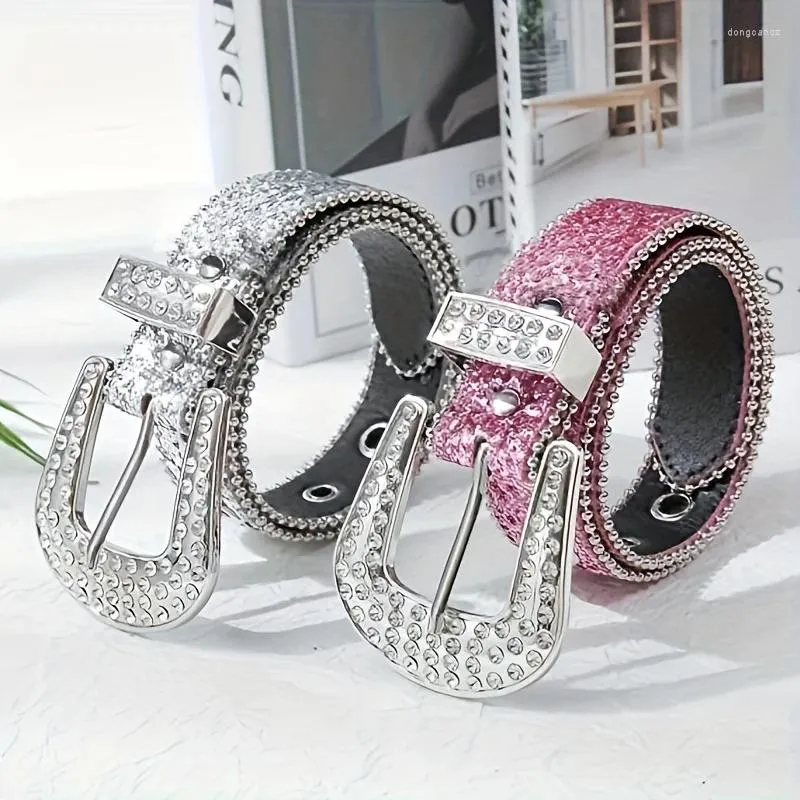 Cintos High-end Children's Fashion Rhinestone Belt para meninos e meninas presentes de escolha ideal