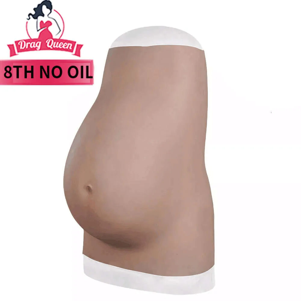 Costume Accessories Pregnant Fake Silicone Artificial for Cross Dressing Actor Model Women Tummy 9 Months Jelly Belly