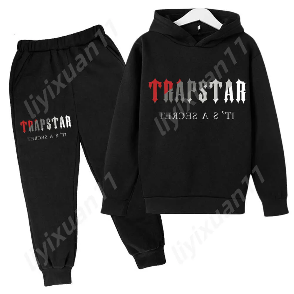 Tute firmate TRAPSTAR per bambini Set di vestiti per bambini Set di vestiti per bambini Maglione con cappuccio per bambini 2 pezzi Set Ragazzi Ragazze Giovani Bambini Felpe con cappuccio 6238