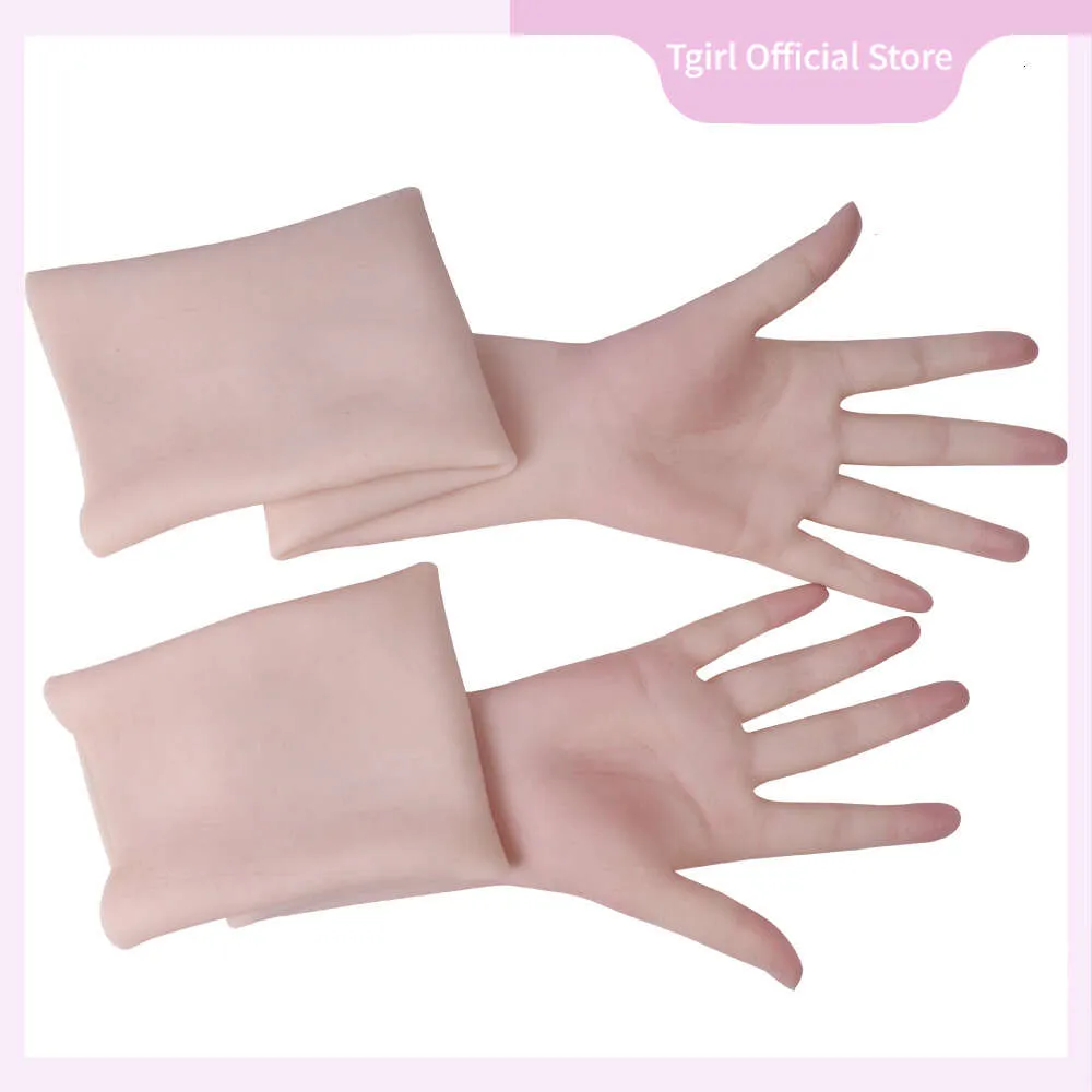 Akcesoria kostiumowe Rękawiczki silikonowe Rękawiczki Fałszywe ręce pokrycie fałszywą sztuczną skórę drobną makijaż rękaw