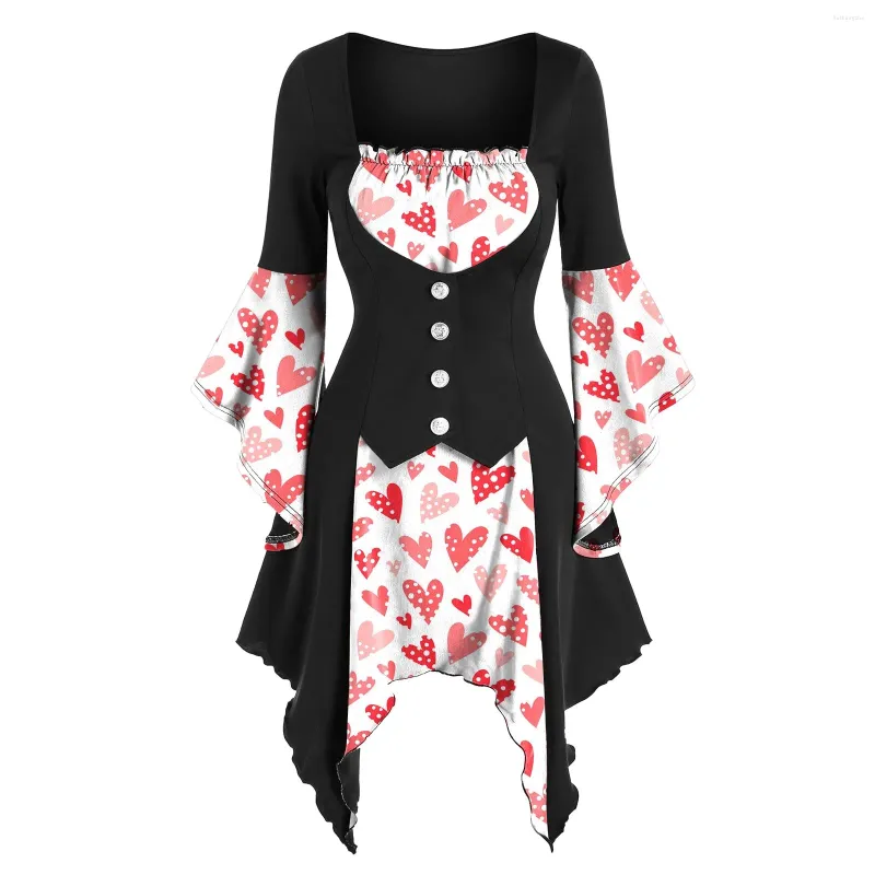 Vintage Gothic Christmas Dress for Women - Sweetheart Panel, Court Elk Print, Perfect for Casual Evening Parties