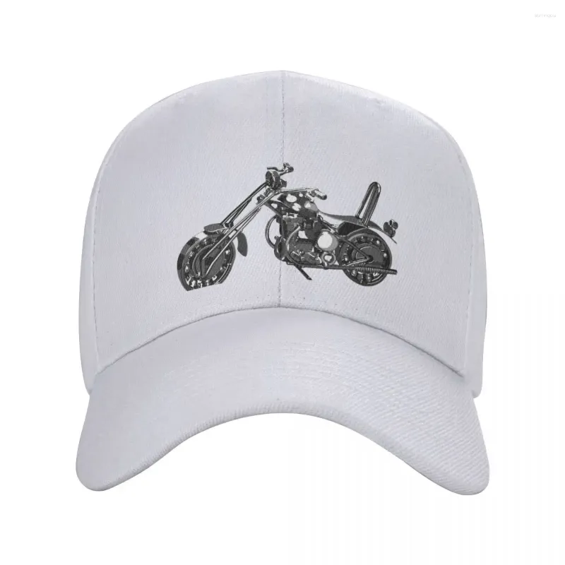 Ball Caps Vintage Chopper Motorbike Baseball Cap Zwart Boonie Hoeden Hoed Meisje Heren