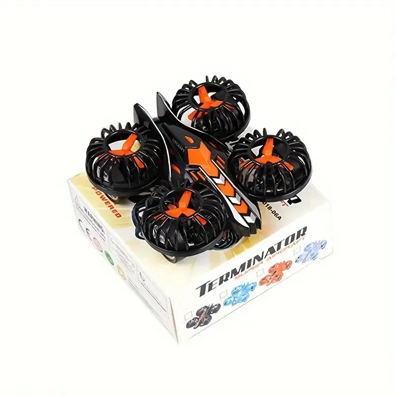 Inertial Four-wheel Drive Aircraft Model Toy, Drop-resistant Drone, Small Car Flying Car Toy