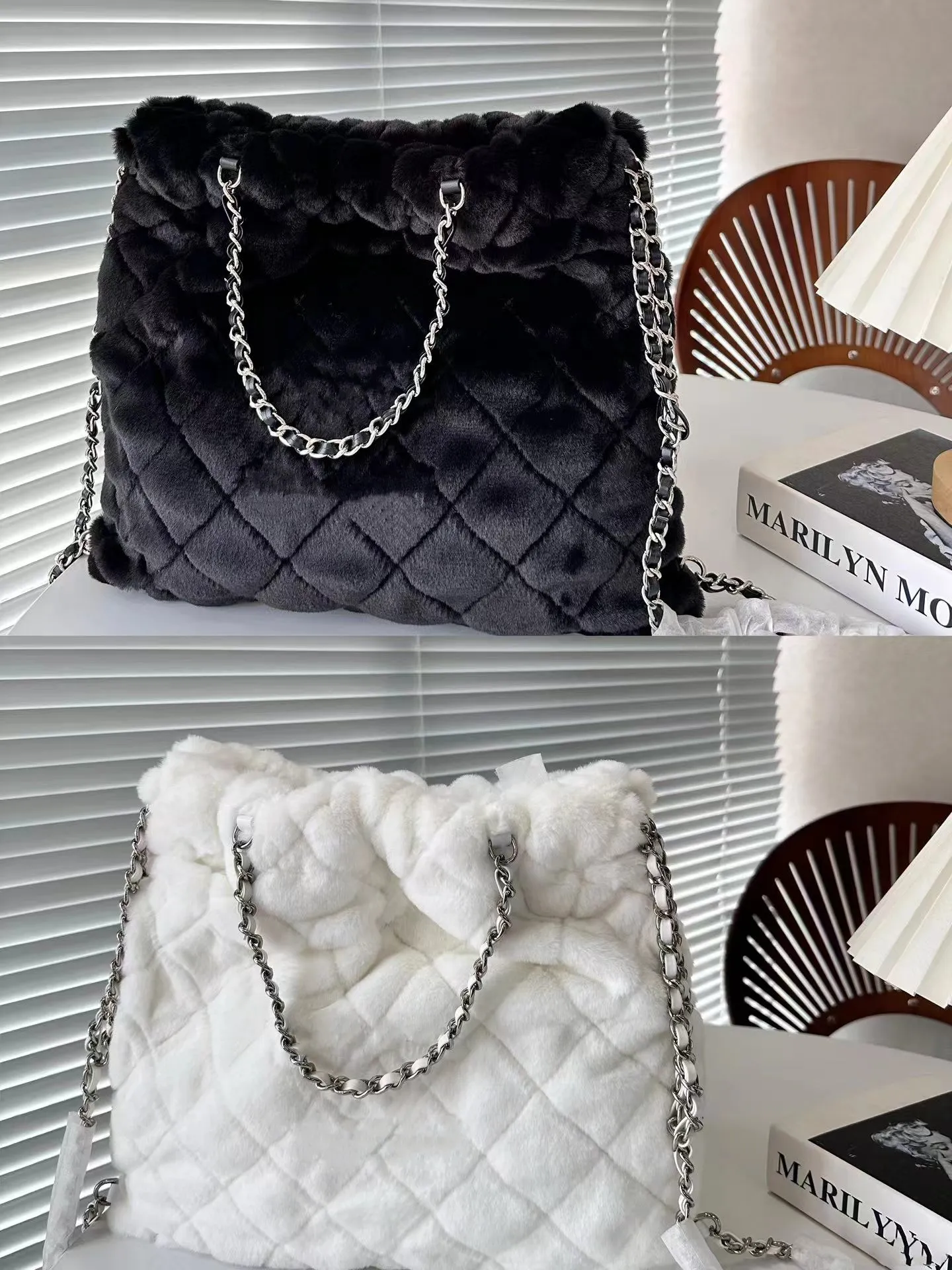 Luxurys Designer Bags Women Handbag High quality rabbit hair Shoulder Bags Naverfull Woman Composite Lady Clutch chain The Tote Bag Coin Purse Wallet