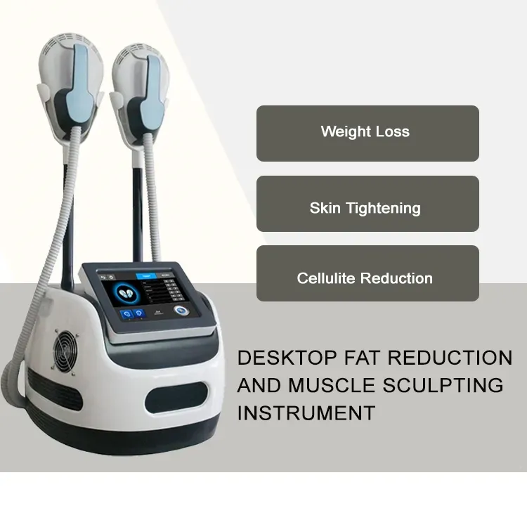 Hochleistungs-EMS-Sculpt-Schlankheitsgerät 2 Griffe mit RF HIEMT EMSLIM NEO Muscle Sculpting Muskelstimulator Körperformung Gewichtsverlust Fettverbrennung Schönheitsausrüstung