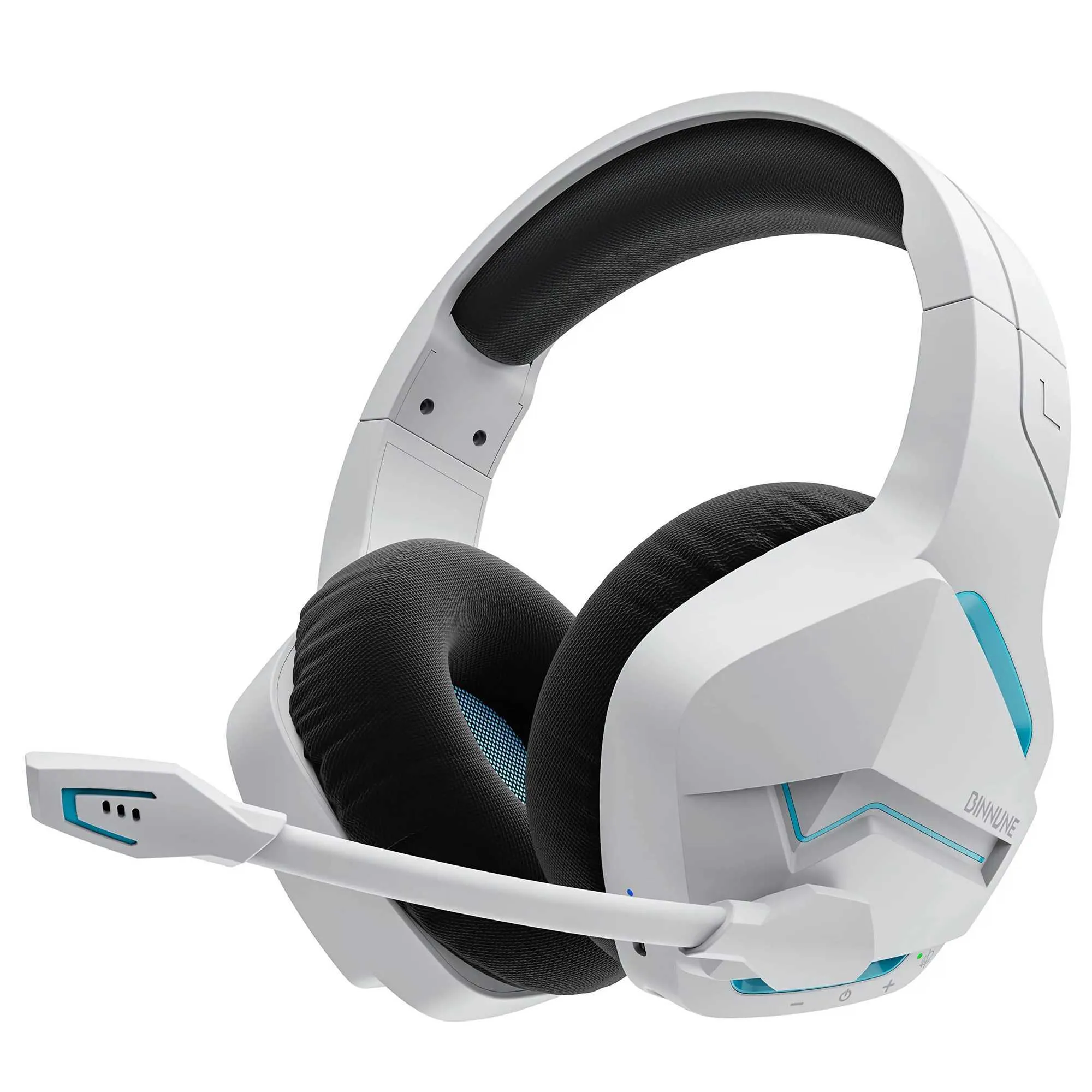 Fones de ouvido BINNUNE BW01 Gaming Headset com microfone com cancelamento de ruído para PC PS4 PS5 2.4G sem fio Bluetooth USB Gamer Headphones J240123