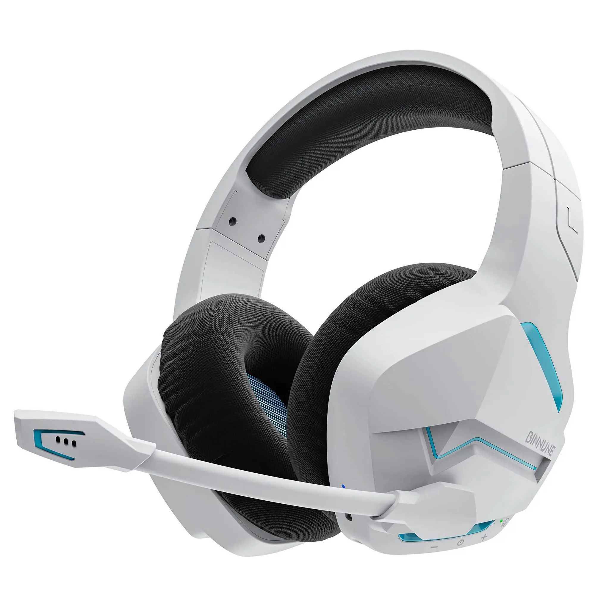 Headset Binnune BW01 Gaming Headset med brusavbrytande mikrofon för PC PS4 PS5 2.4G Trådlös Bluetooth USB -spelare hörlurar J240123