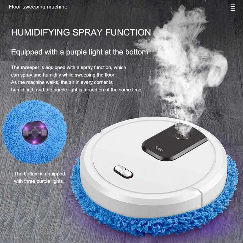 Robot Vacuum Cleaners Smart Robot Vacuum Cleaner Multifunction Home Cleaning Sweeping Machine Rechargeable Wireless Smart Floor Machine Office Clean23