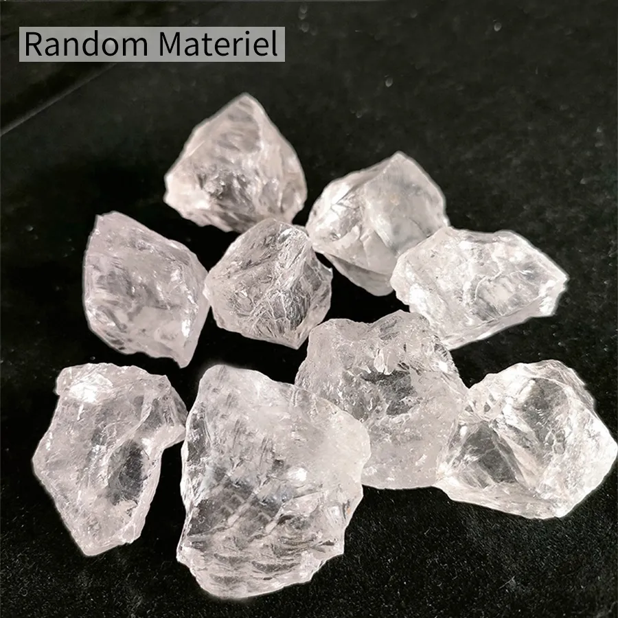 Decorative Objects Figurines 100g Clear Quartz Crystal White Bulk Stones Natural Raw for House Home Decoration Aquarium Ornaments