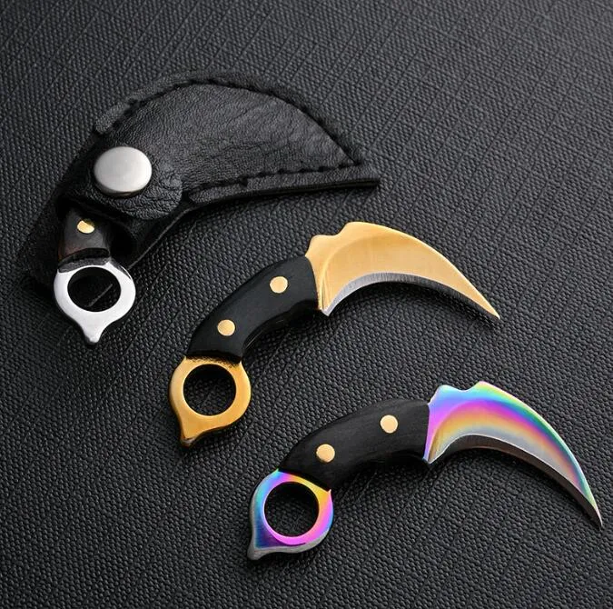 Outdoor Portable Keychain Knife Pocket Mini Utility knife self defense Stainless steel Blade Karambit Knives Multi EDC Tool