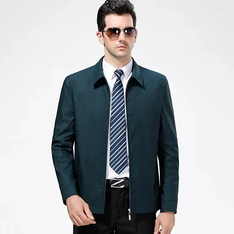 남자 자켓 재킷 재킷 라펠 비즈니스 캐주얼 탄성 스프링 가을 코트 남성 의류 남성을위한 미니멀리즘 chaquetas