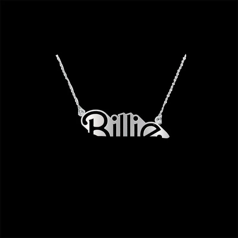 Collana CALDA di design Billies Eilishs Collana con ciondolo con lettera inglese per donna Collana con colletto Hip Hop Gioielli popolari Regalo di San Valentino