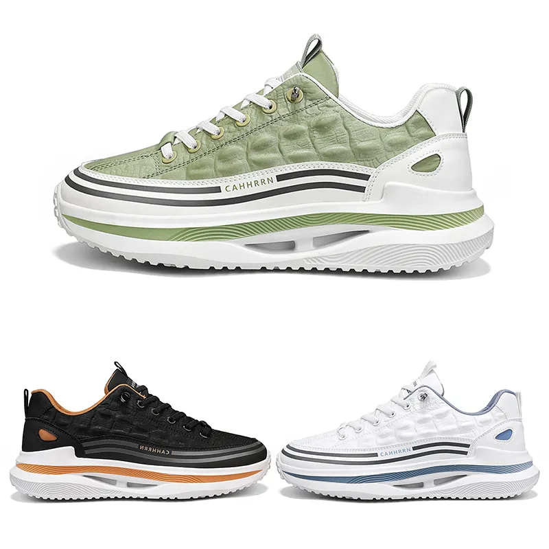 Hommes chaussures de course confort à lacets anti-dérapant vert noir blanc hommes formateurs Sport baskets taille 40-44