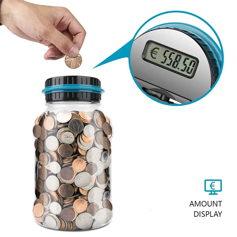 Cool Piggy Banks For Adults Clear Digital Piggy Bank Coin Savings Counter Lcd Counting Money Jar Change Gift 2024 Digital Piggy Bank For Adults With Lock