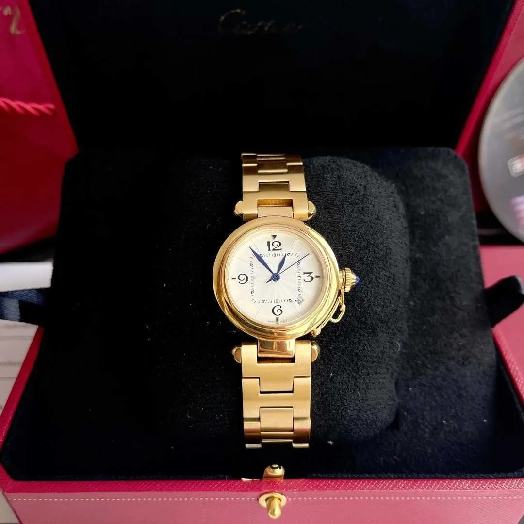 La nouvelle montre Gold Carter Pacha Series propose une couronne de 35 mm et un mouvement de quartz suisse importé avec une boîte d'origine Evhj