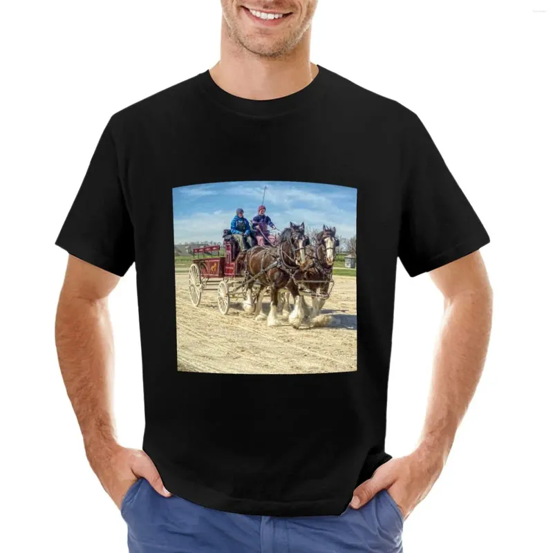 Herenpolo's Draft Horse Driving Clinic - Kentucky Park T-shirt T-shirts Man Vintage T-shirt Shirts Grafische T-shirts Katoen