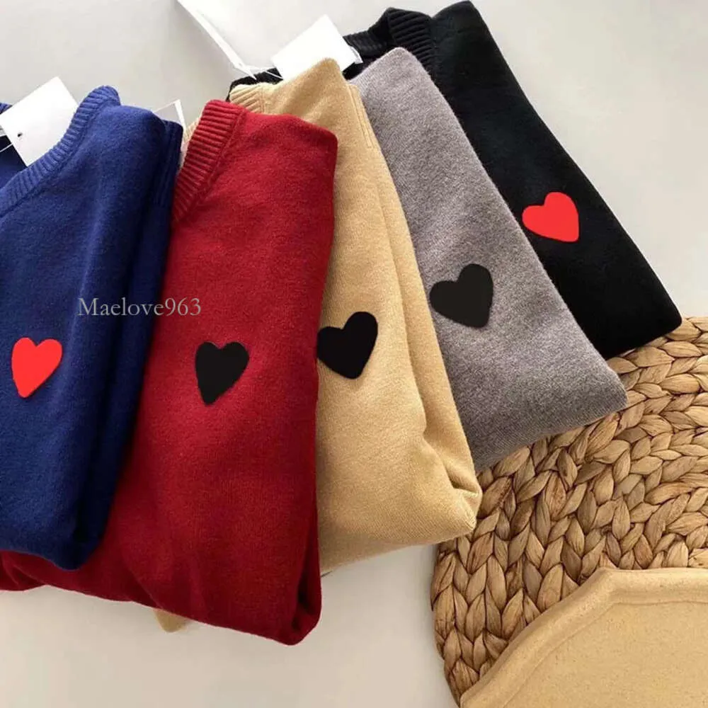 Herentruien Designer dames gebreid sweatshirt Klassieke liefde Hartvormige trui Paar hoodies Top Tees Heren Eenvoudige trui Mode Herfst 5 kleuren XS-3XL