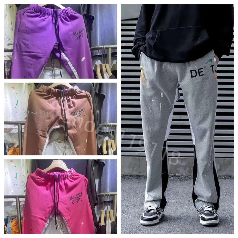 Männer Jogginghose Dept Designer Herren Jeans Gesprenkelter Briefdruck Paar Lose Vielseitige Casual Galeries Hosen Gerade Frauen Uvks ZG9X