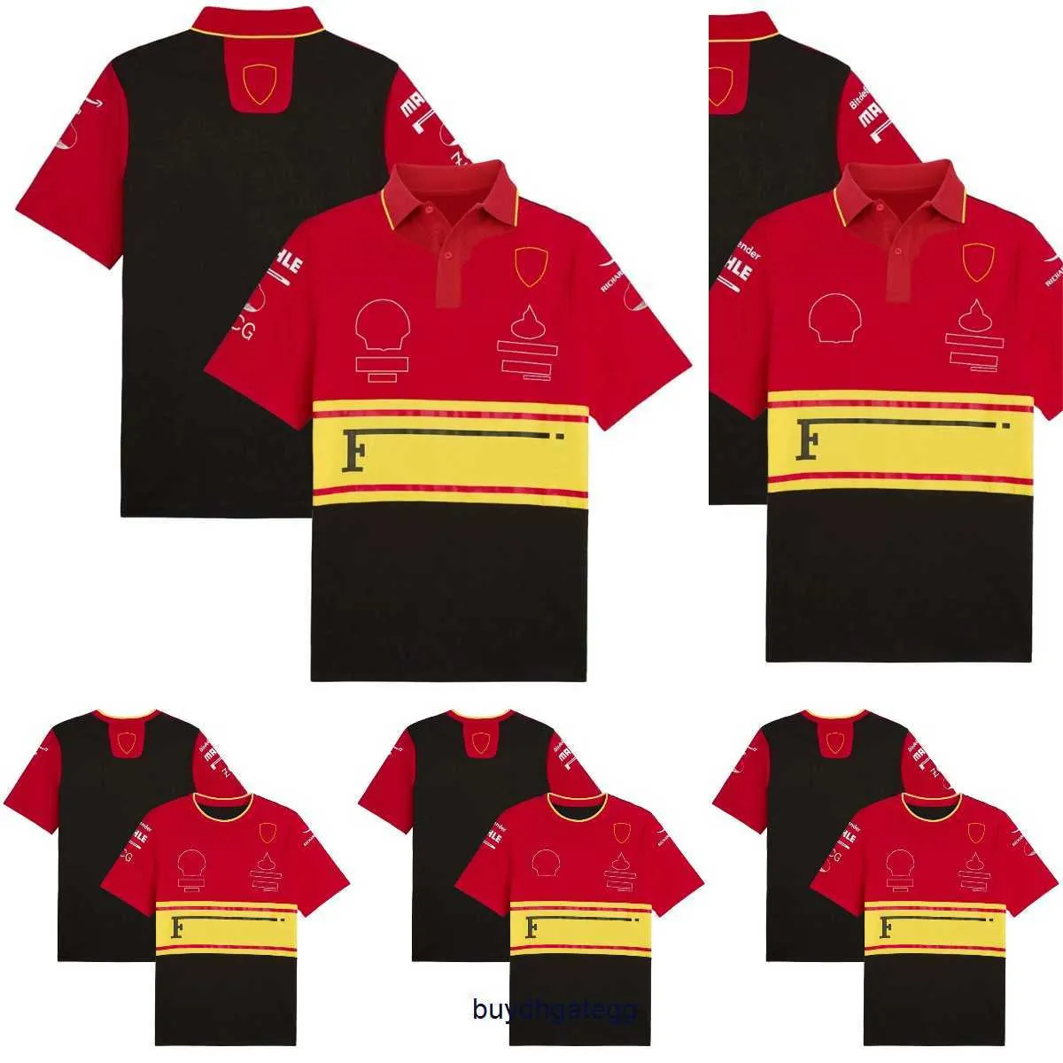 Herr- och kvinnors nya T-shirts Formel One F1 Polo Clothing Top Team Racing Driver Season Red Race Jersey Fans Tops IWB0