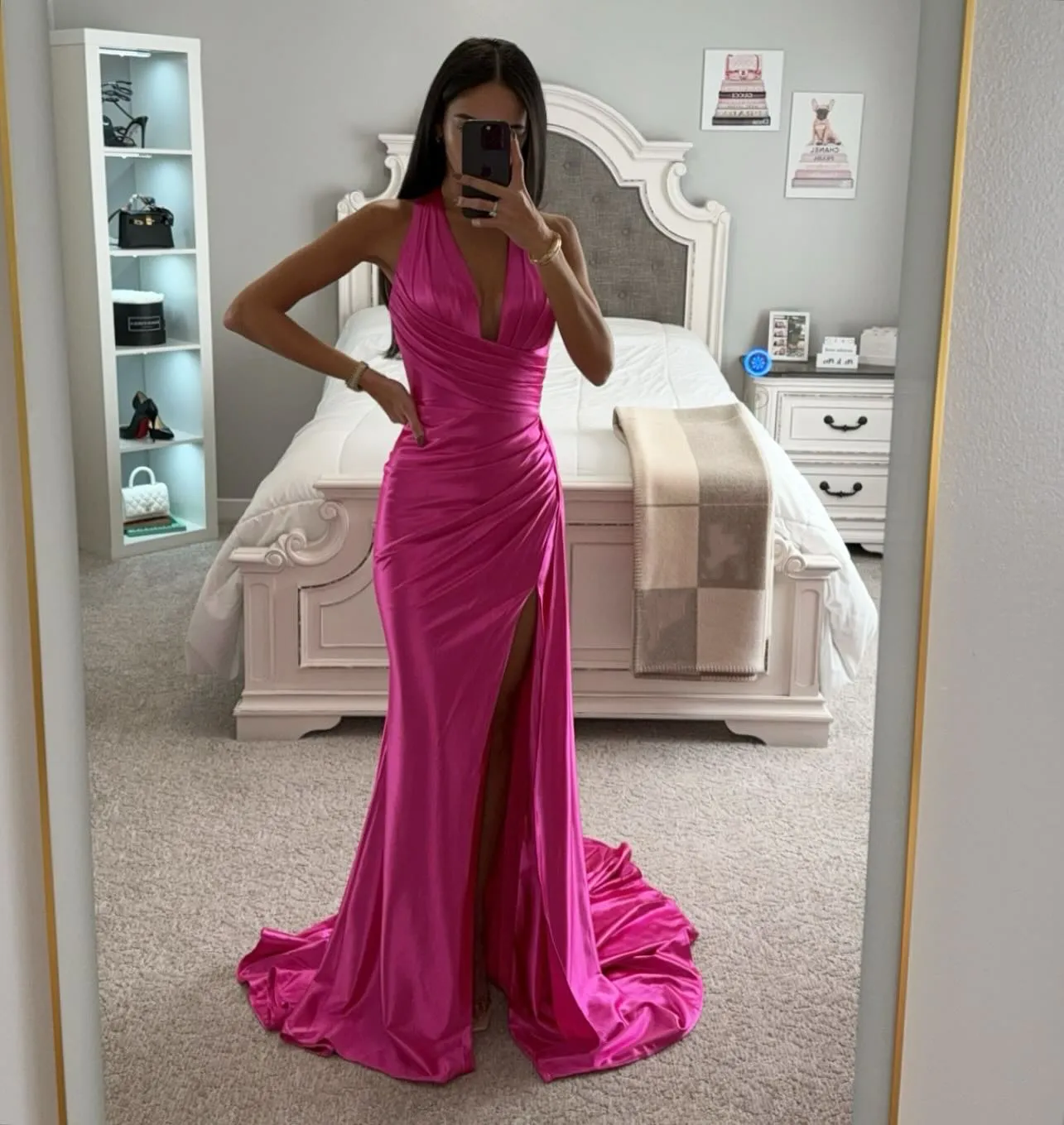 h and m pink satin dress H&m satin dress