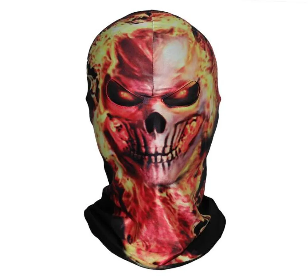 Nowy Ghost Rider Balaclava Mask Cosplay Face Hood Halloween CS Biker4175838
