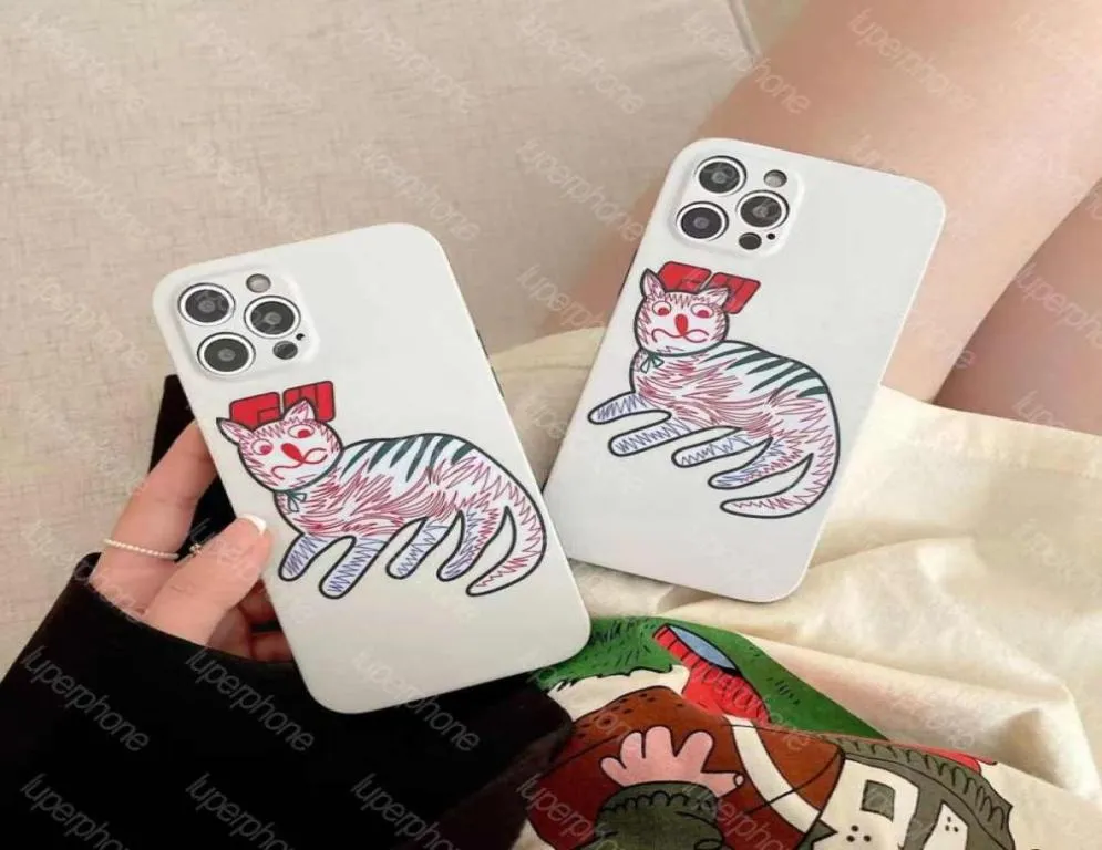 Fashion Print Cat pattern Design Phone Cases For iphone 12 Pro Max 11 11pro Max X Xs Xr 7 8 plus Back Skin Cover Retro case60210595300238