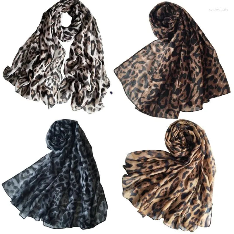 Foulards classiques imprimé léopard motif couleur correspondant écharpe femme pour l'hiver résistant au froid