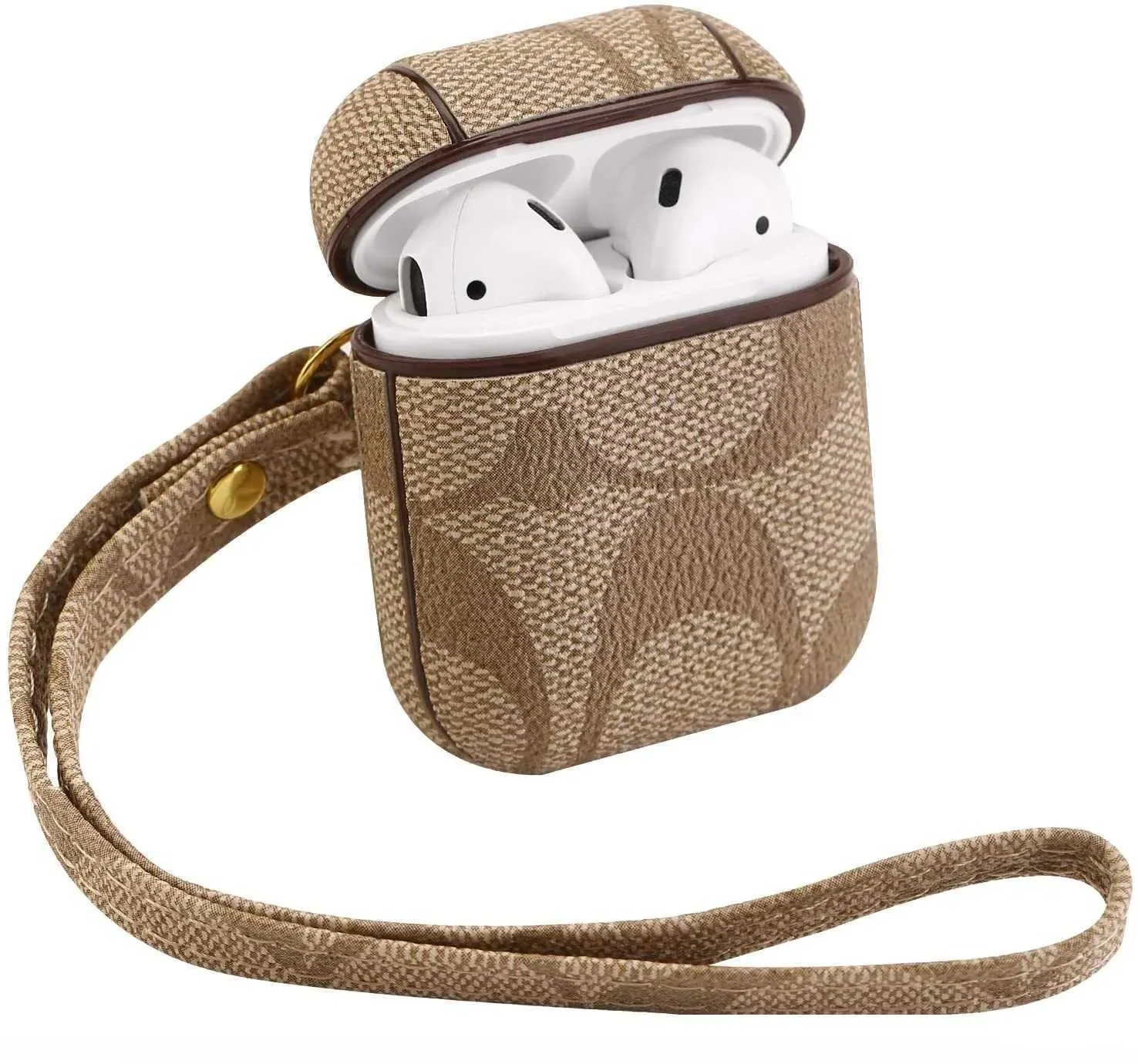 Mobiltelefonfodral Läder hörlurarfodral för Apple AirPods1 2 3 -generationens omslag för AirPods Pro Earphone Protective Air Pods Shell